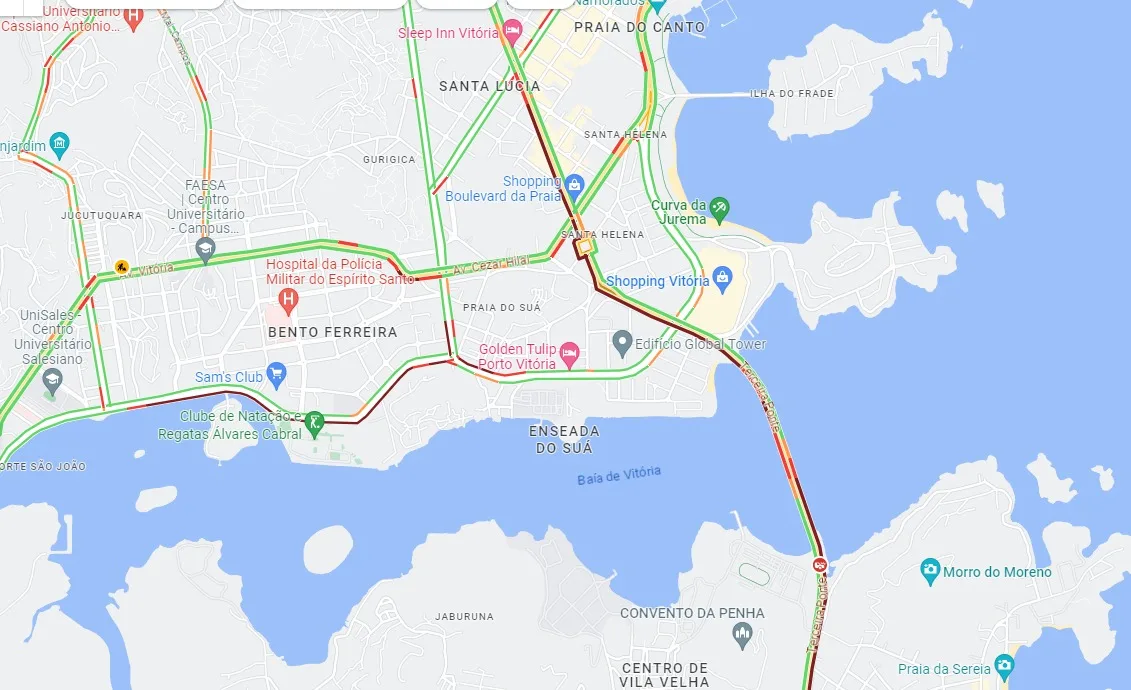 Acidentes e transporte de dinheiro na Grande Vitória dão nó no trânsito