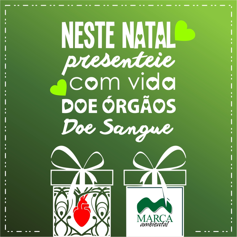 Neste Natal presenteie com a vida