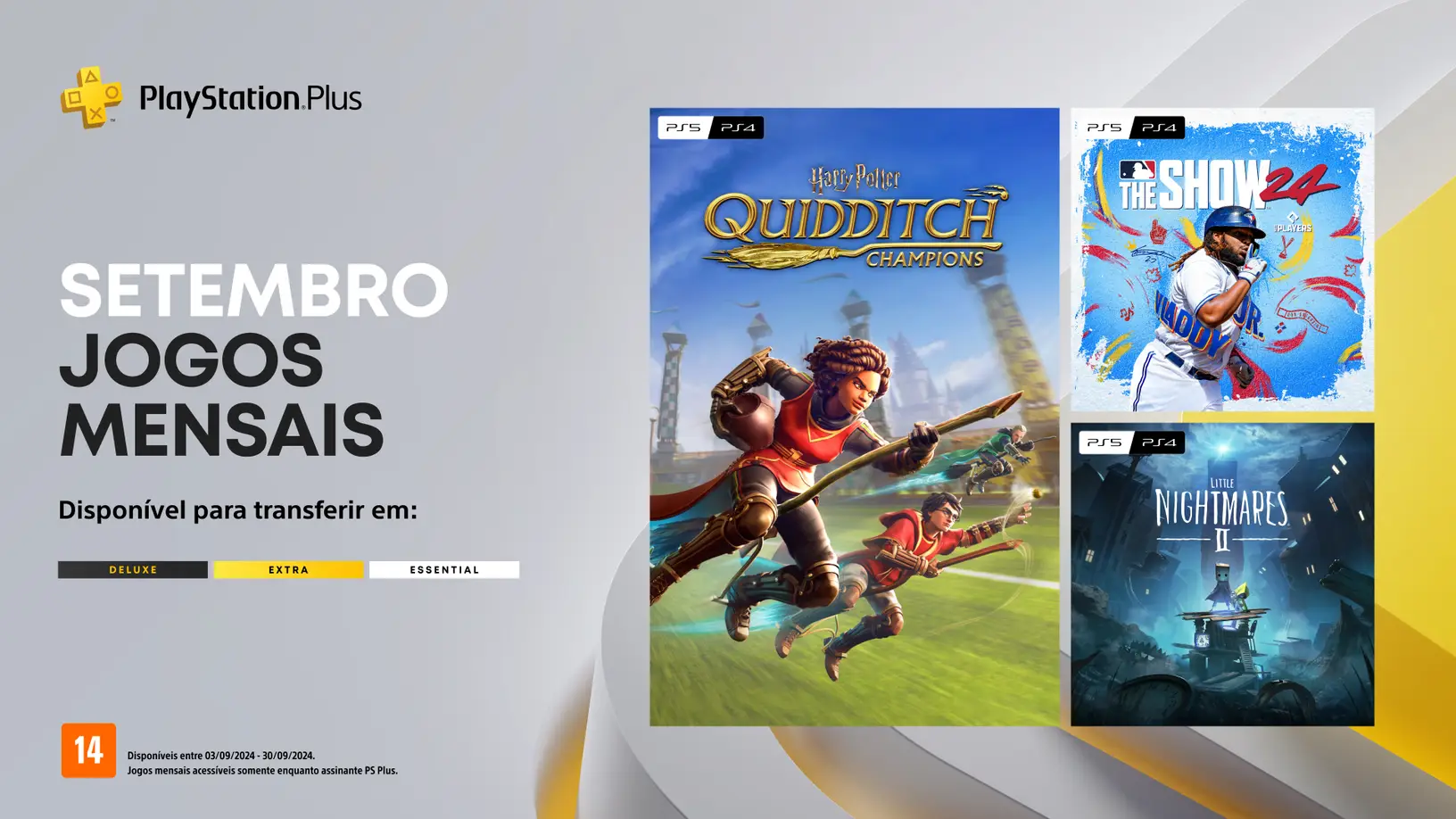 Jogos do PS Plus de setembro 2024 incluem Quidditch Champions