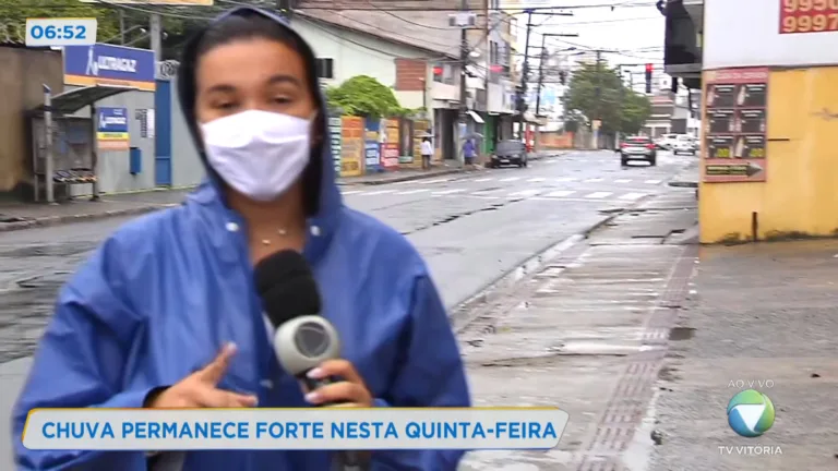 Chuva permanece forte nesta quinta-feira