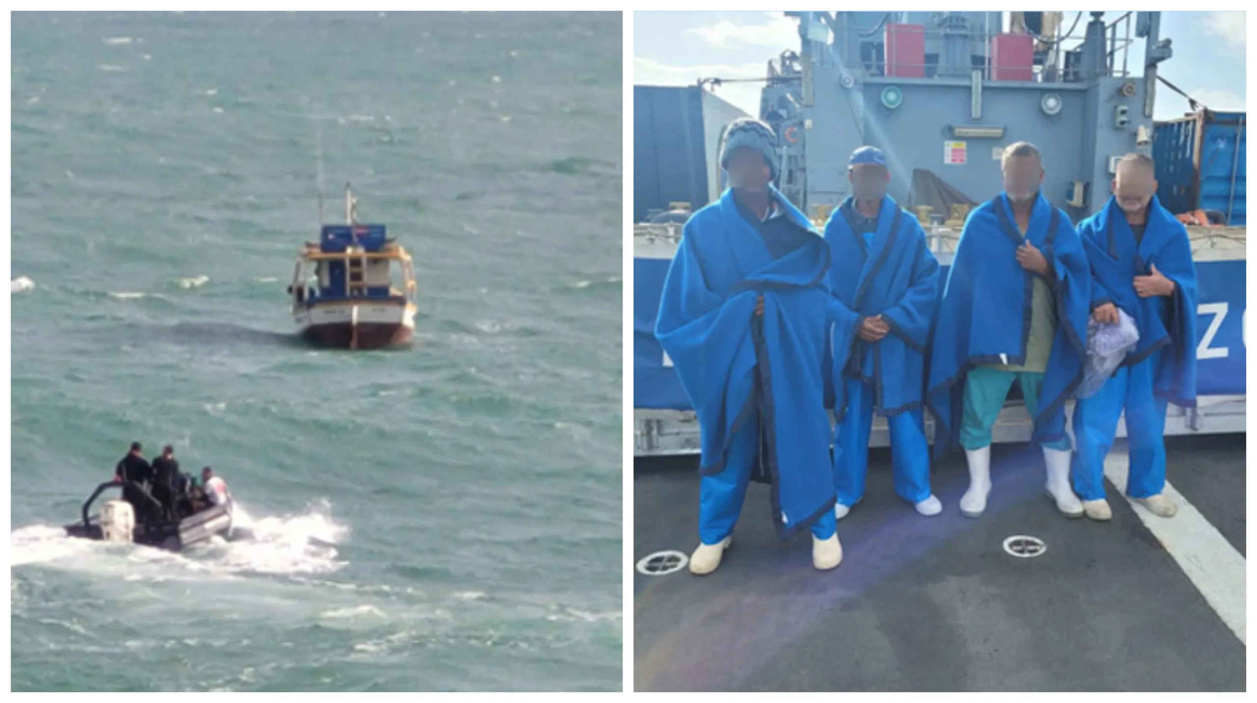 Quatro pescadores à deriva são resgatados a 28 km do litoral do ES