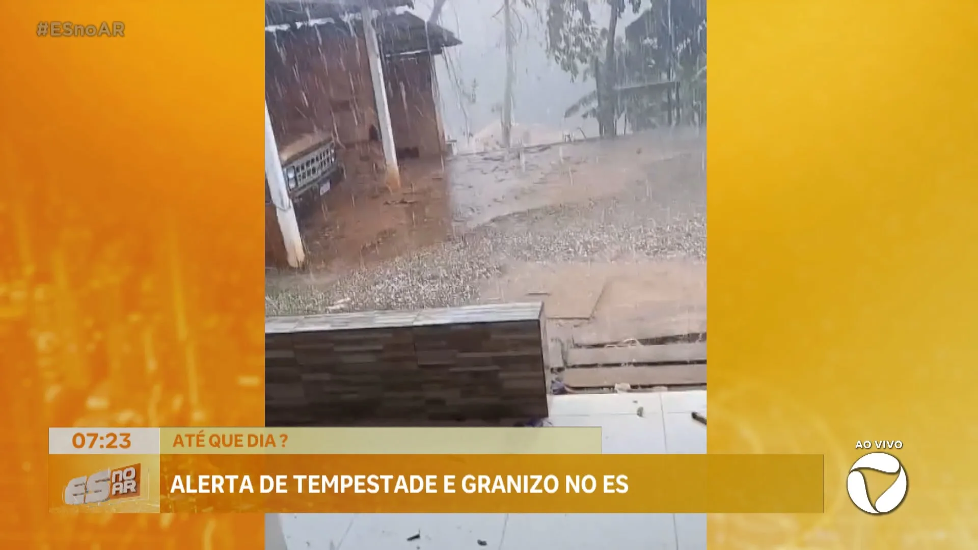 Alerta de tempestade e granizo no ES