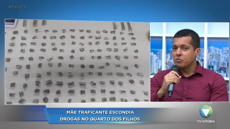 Mãe escondia drogas no quarto dos filhos