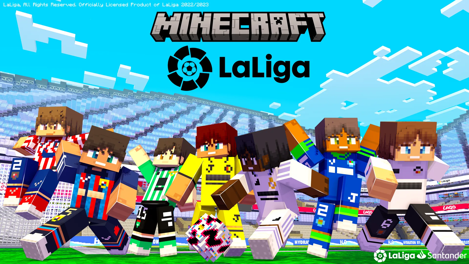 LaLiga entra no espaço do jogo de blocos de aventura com Minecraft