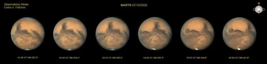 Observatório capta Marte em proximidade máxima com a Terra