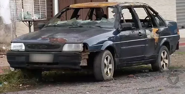 Confusão após jogo de futebol termina com carro incendiado e homem preso em Vila Velha