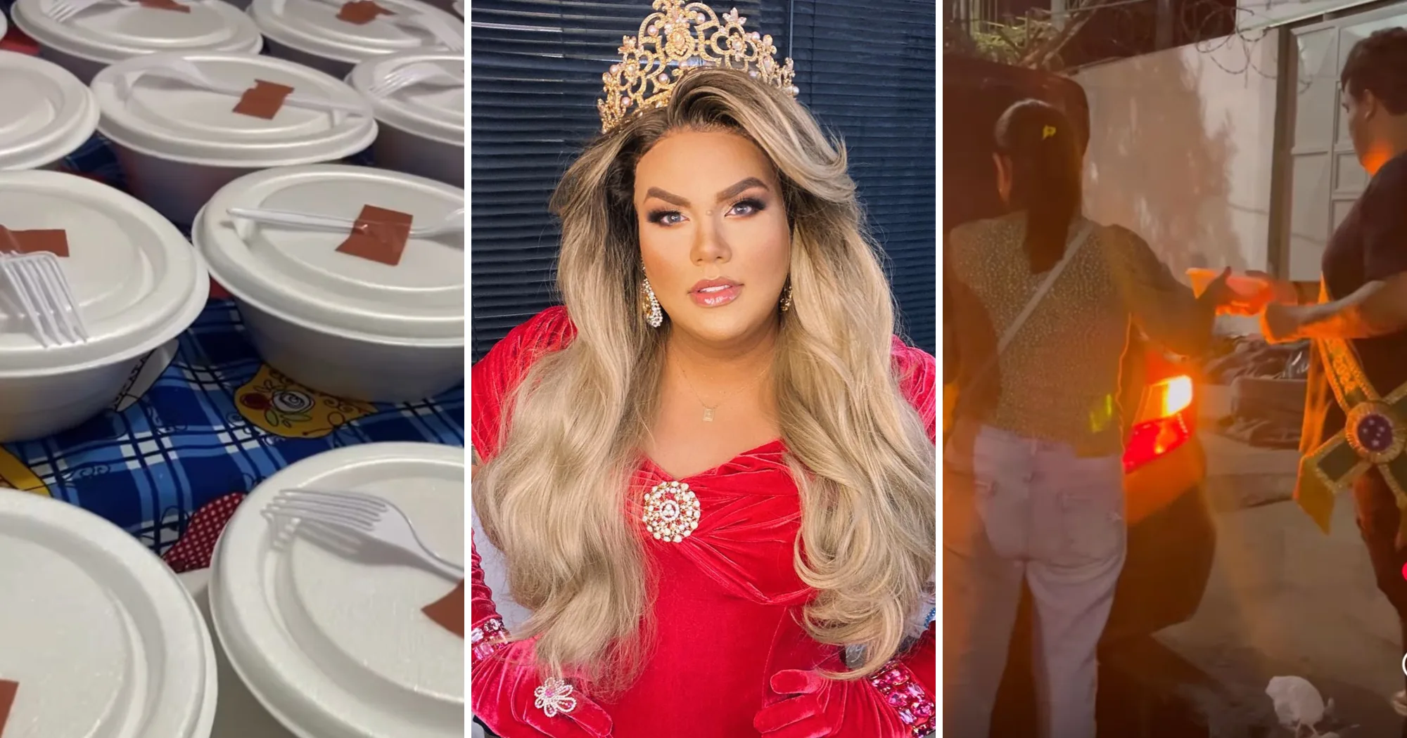 Miss Brasil Gay Plus Size distribui 120 marmitas na Grande Vitória