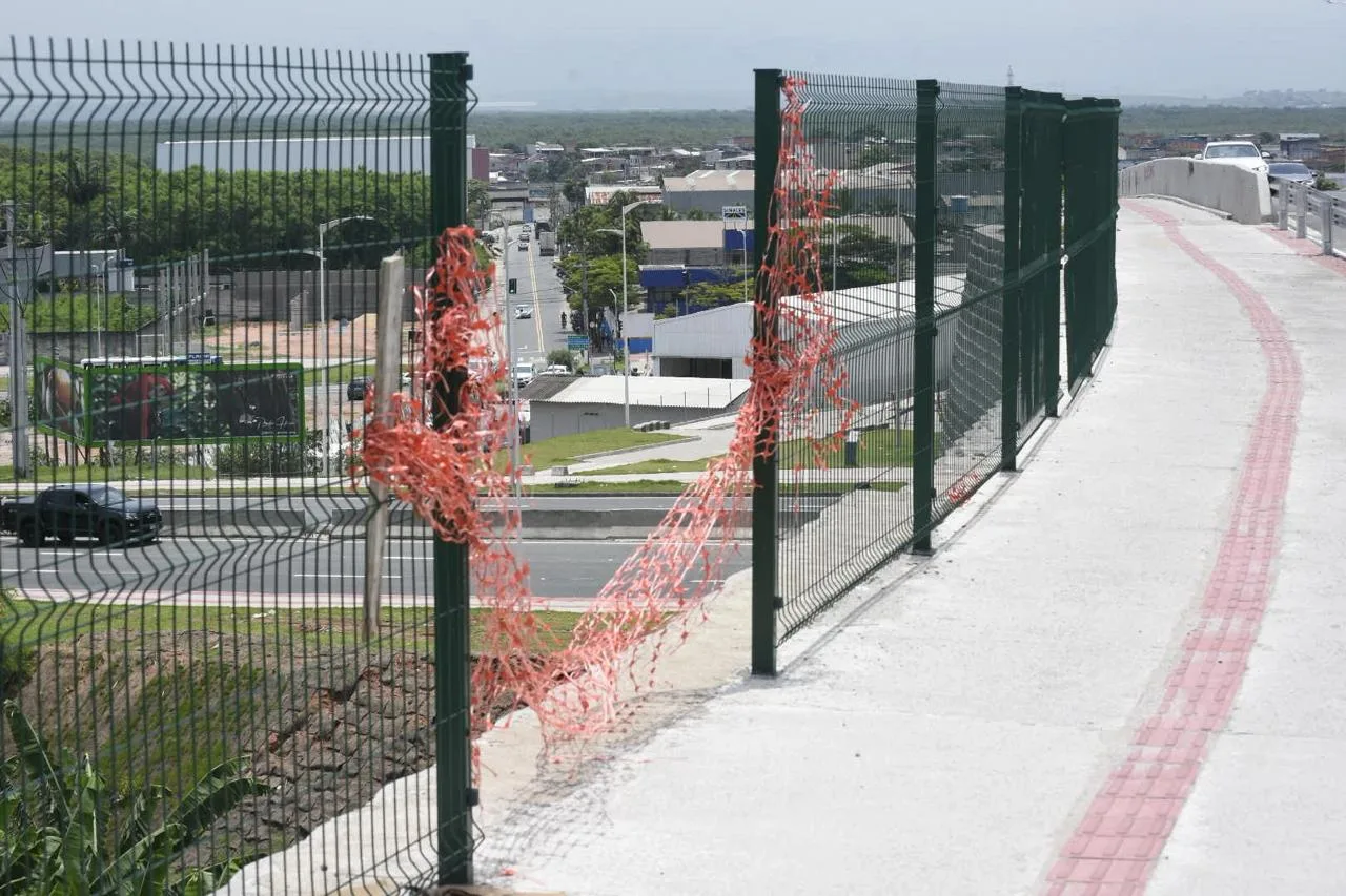 Grades do viaduto de Carapina são quebradas pela terceira vez