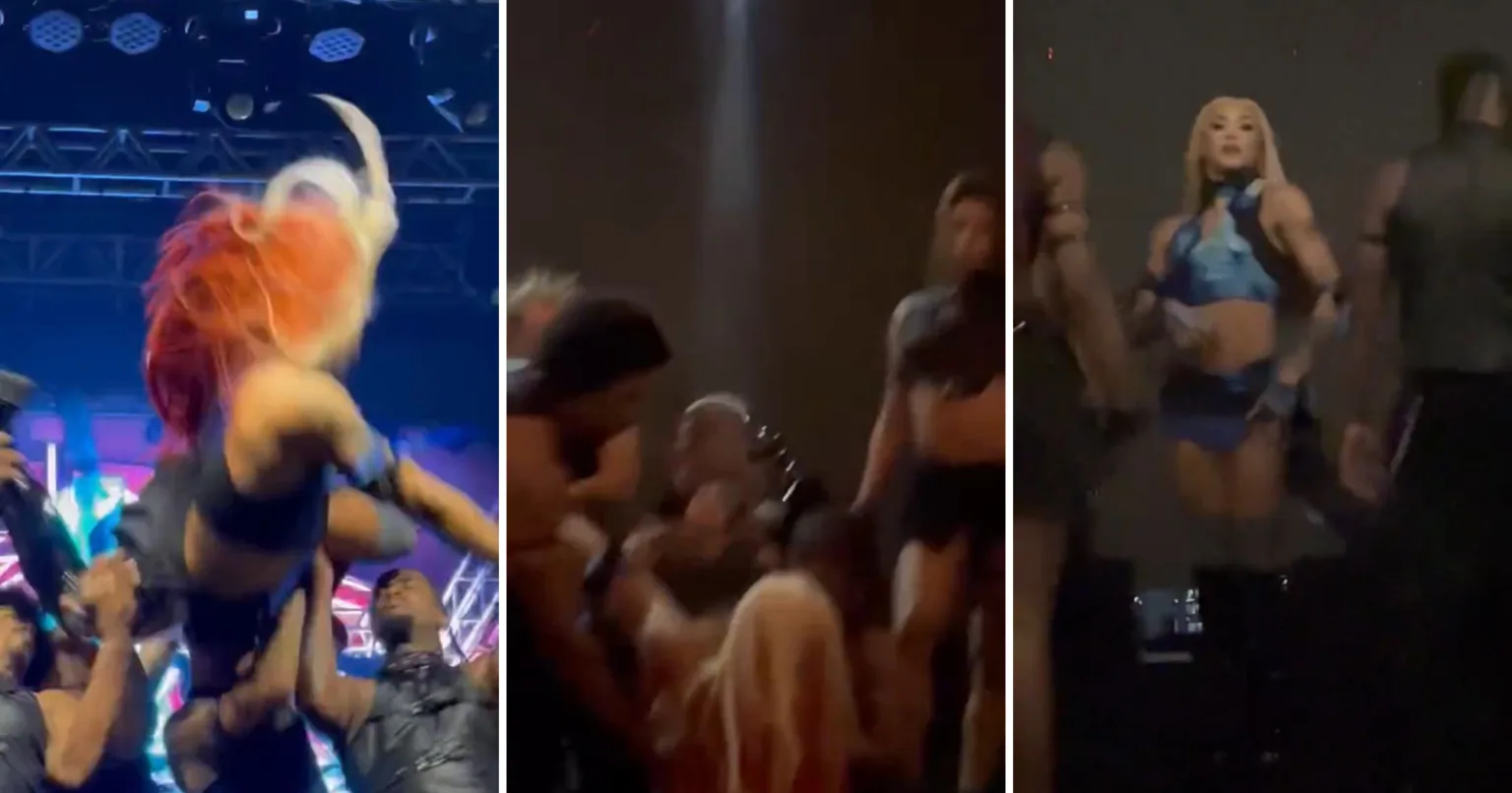 Traída pela coreografia! Pabllo Vittar se desequilibra e cai em show, em Vitória; vídeo