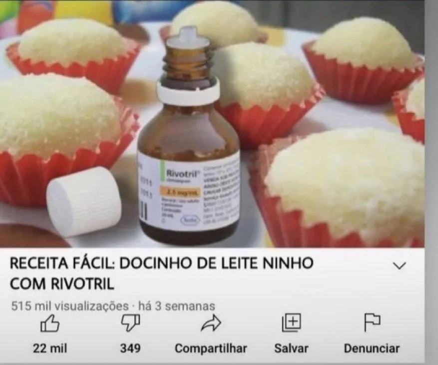 "Receita" de docinho de leite em pó e Rivotril viraliza: “Sem depressão”