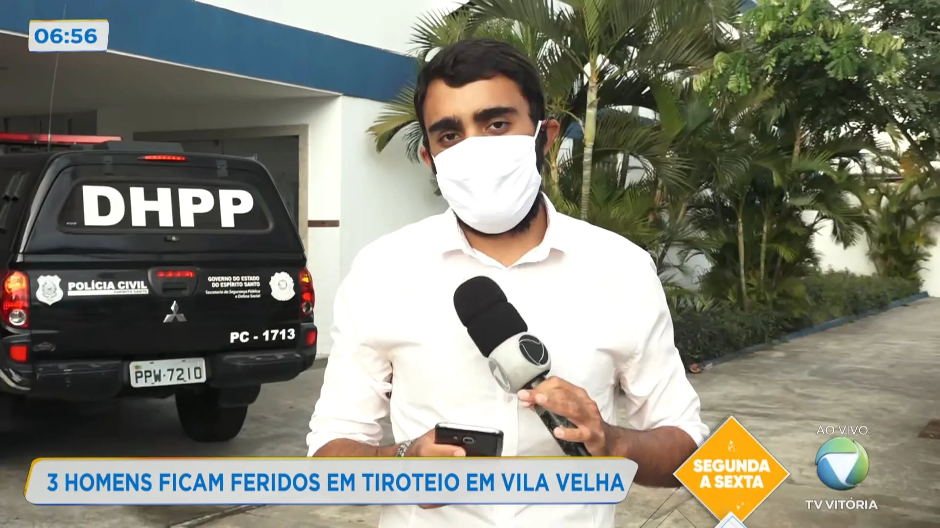 3 homens ficam feridos em tiroteio em Vila Velha