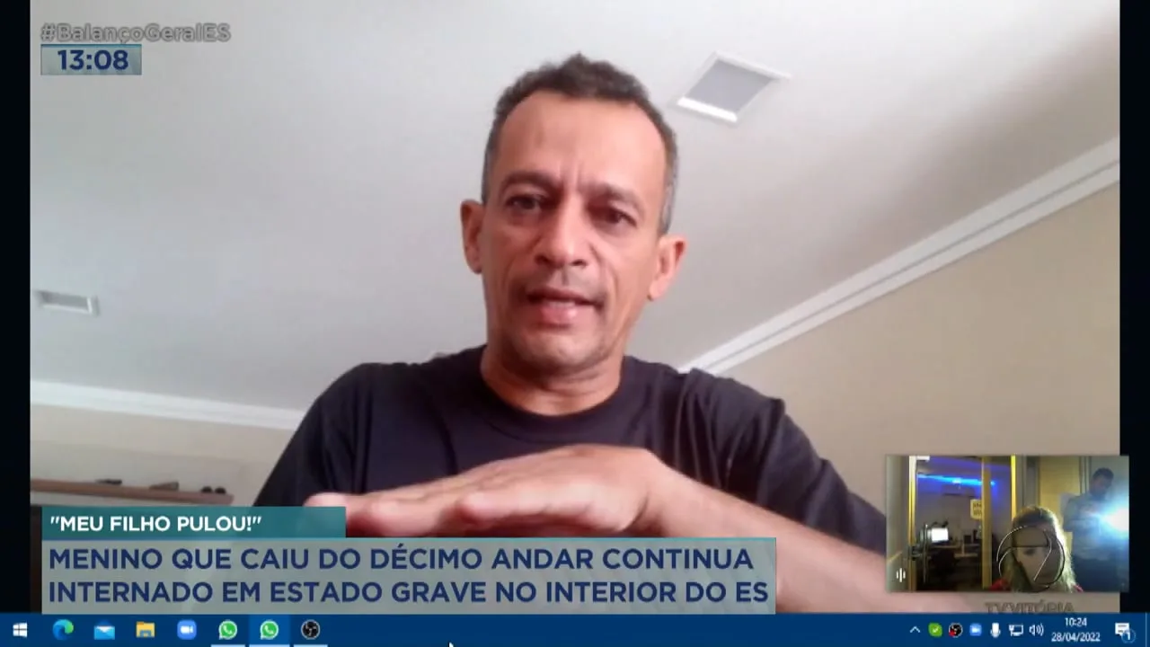 Criança que caiu do décimo andar continua internada