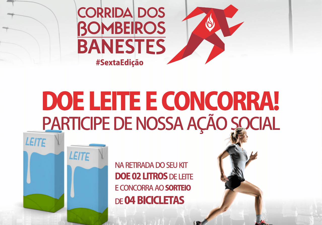 Participe da ação social da Corrida dos Bombeiros e também ajude a salvar vidas