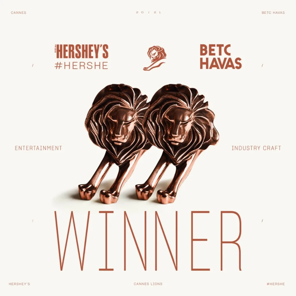 Hershey Brasil recebe dois Leões em Cannes com campanha HerShe