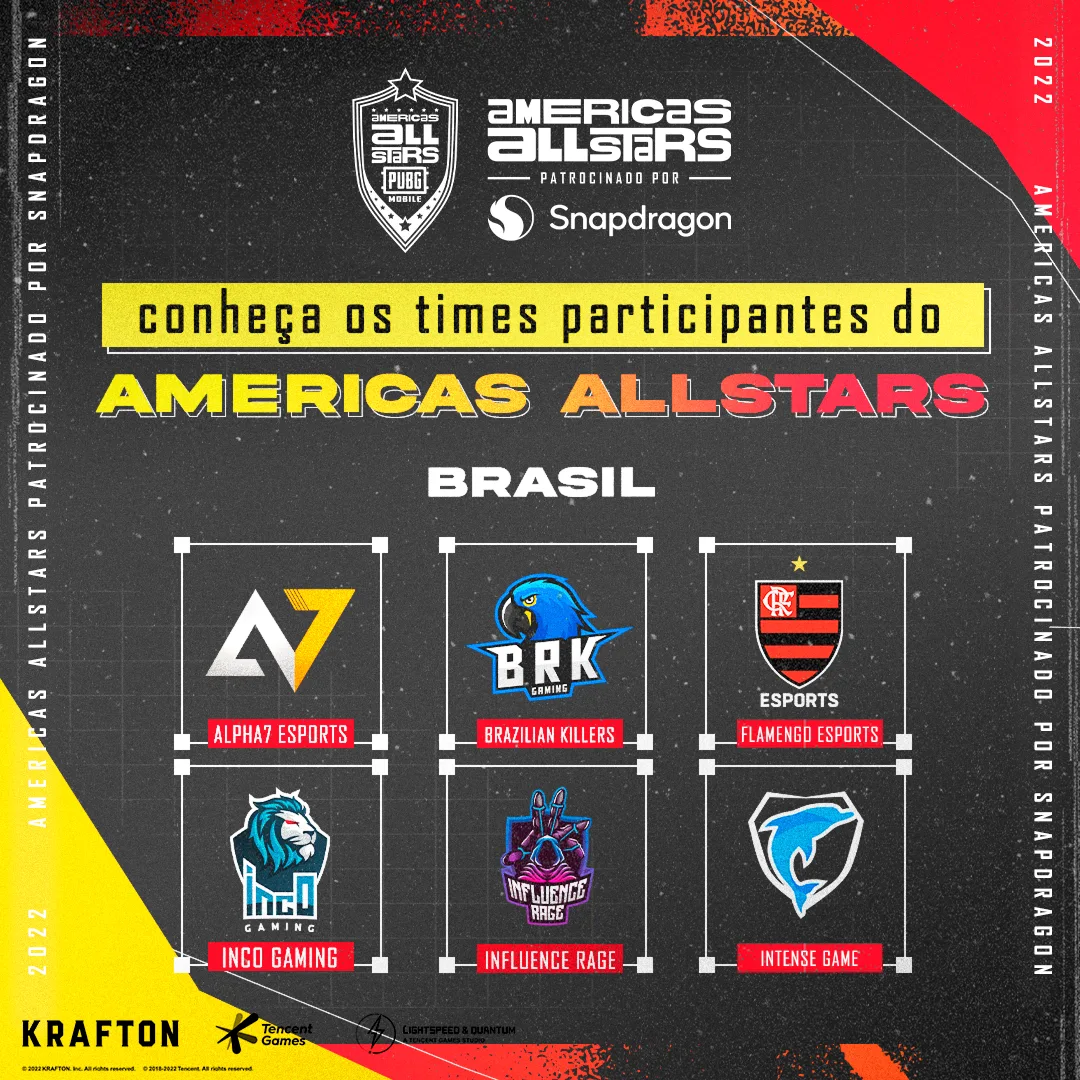 Começa neste fim de semana o Americas All Stars de PUBG MOBILE