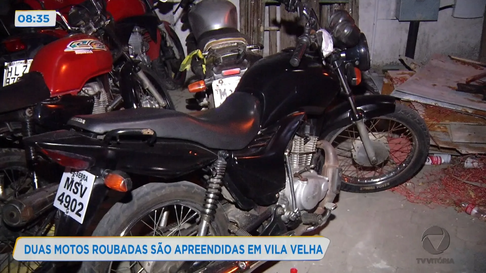 Duas motos roubadas são apreendidas em Vila Velha