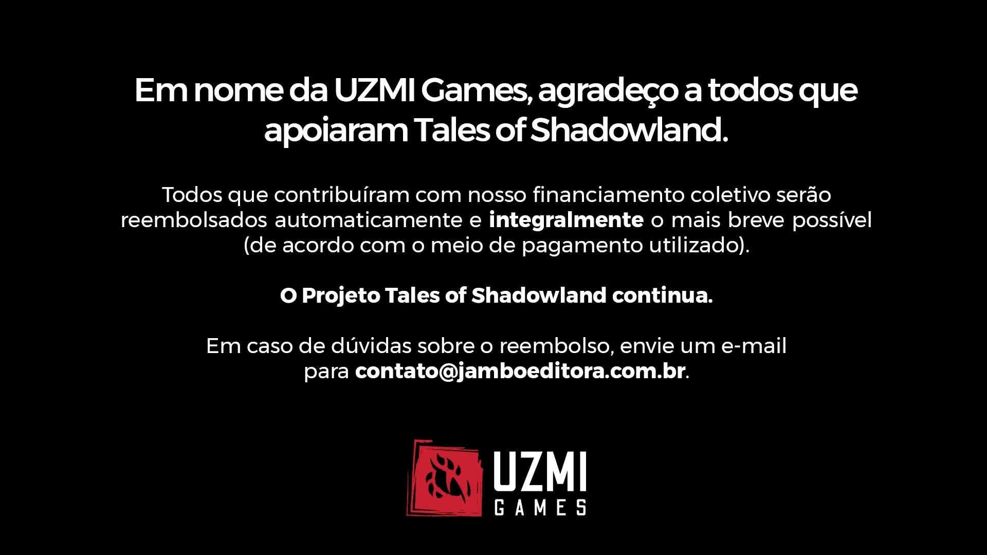 Crowfunding de Tales of Shadowland é cancelado devido a falecimento de sócio investidor