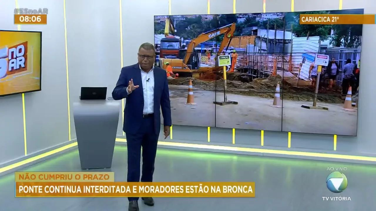 Obra atrasa e ponte segue interditada