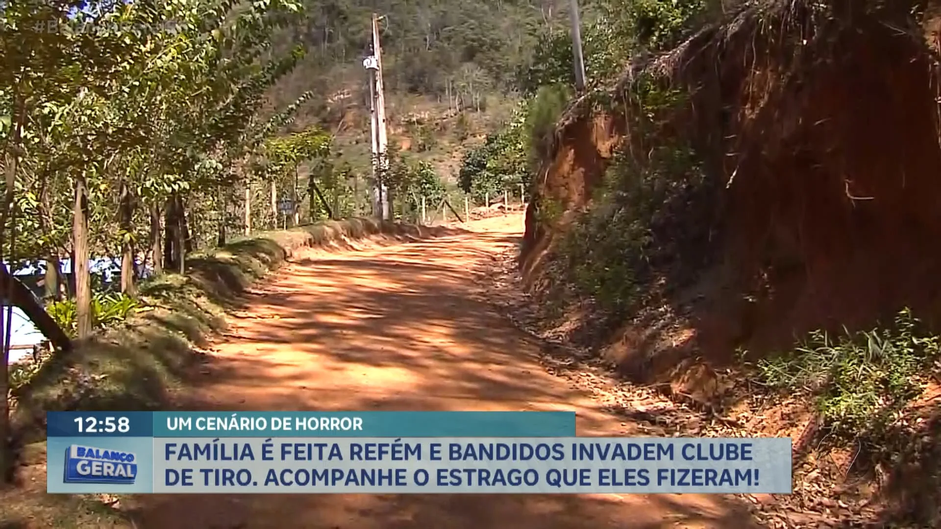 Família é feita refém e bandidos invadem clube de tiro