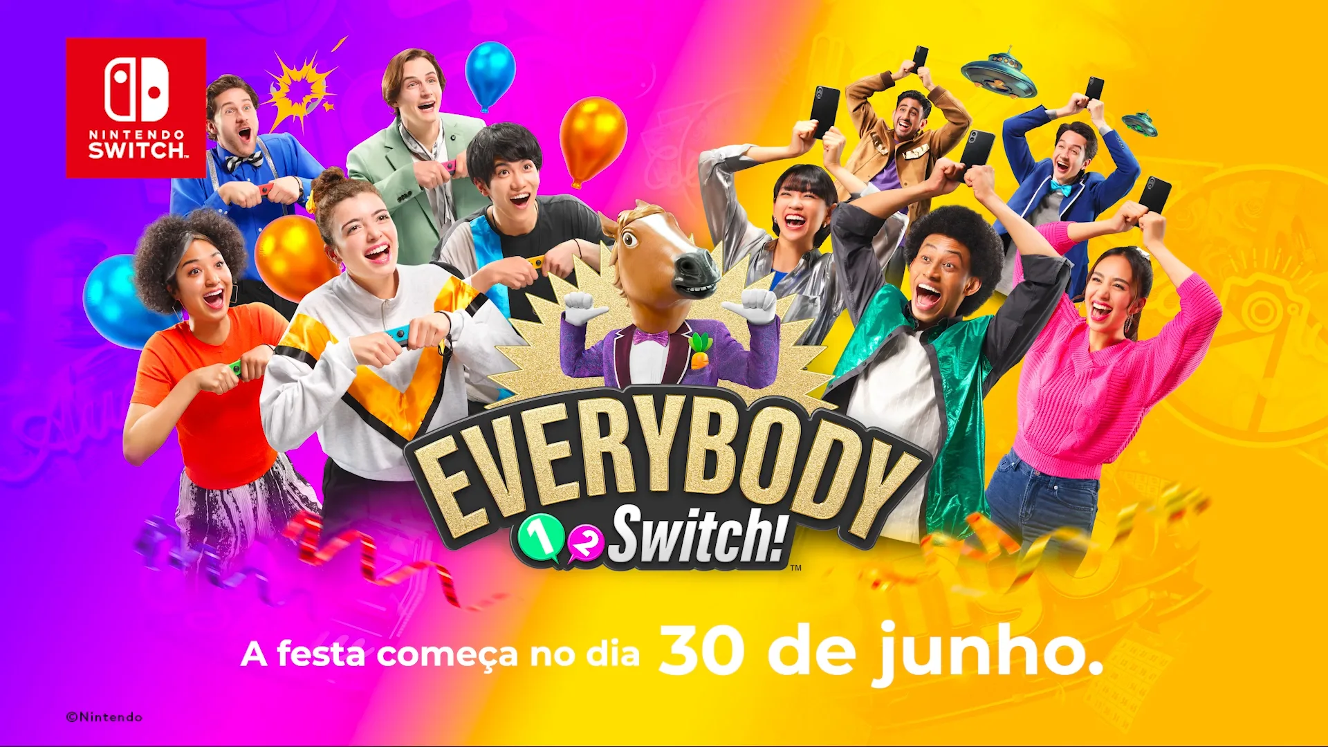 Confira o vídeo mostrando como jogar Everybody-1-2-Switch