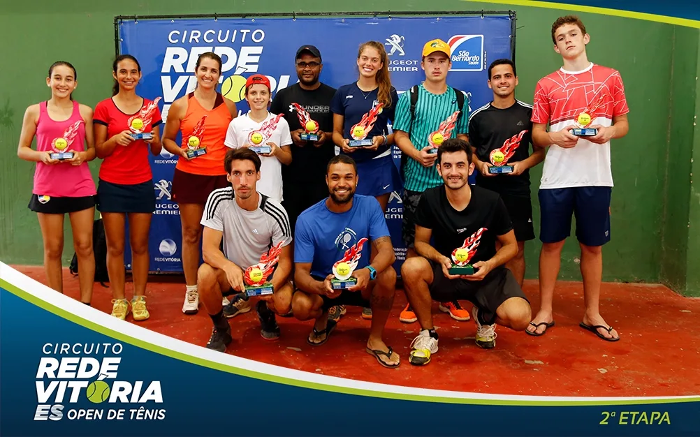 Veja quem são os campeões da segunda edição do Circuito Rede Vitória ES Open de Tênis