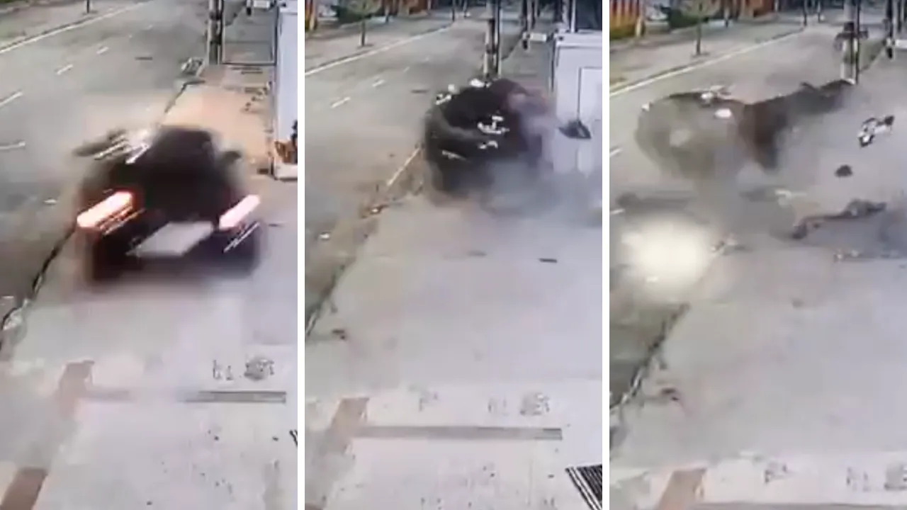 Vídeo mostra momento em que carro bate na Norte-Sul e mata duas universitárias