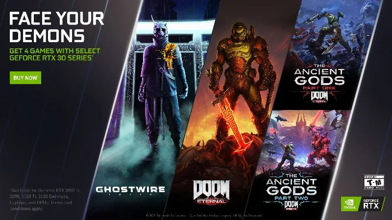 NVIDIA: promoção de GeForce RTX com ‘Ghostwire Tokyo’ e ‘DOOM Eternal’