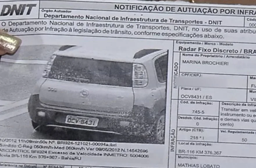 Capixaba afirma que carro foi clonado e não para de receber multas em casa