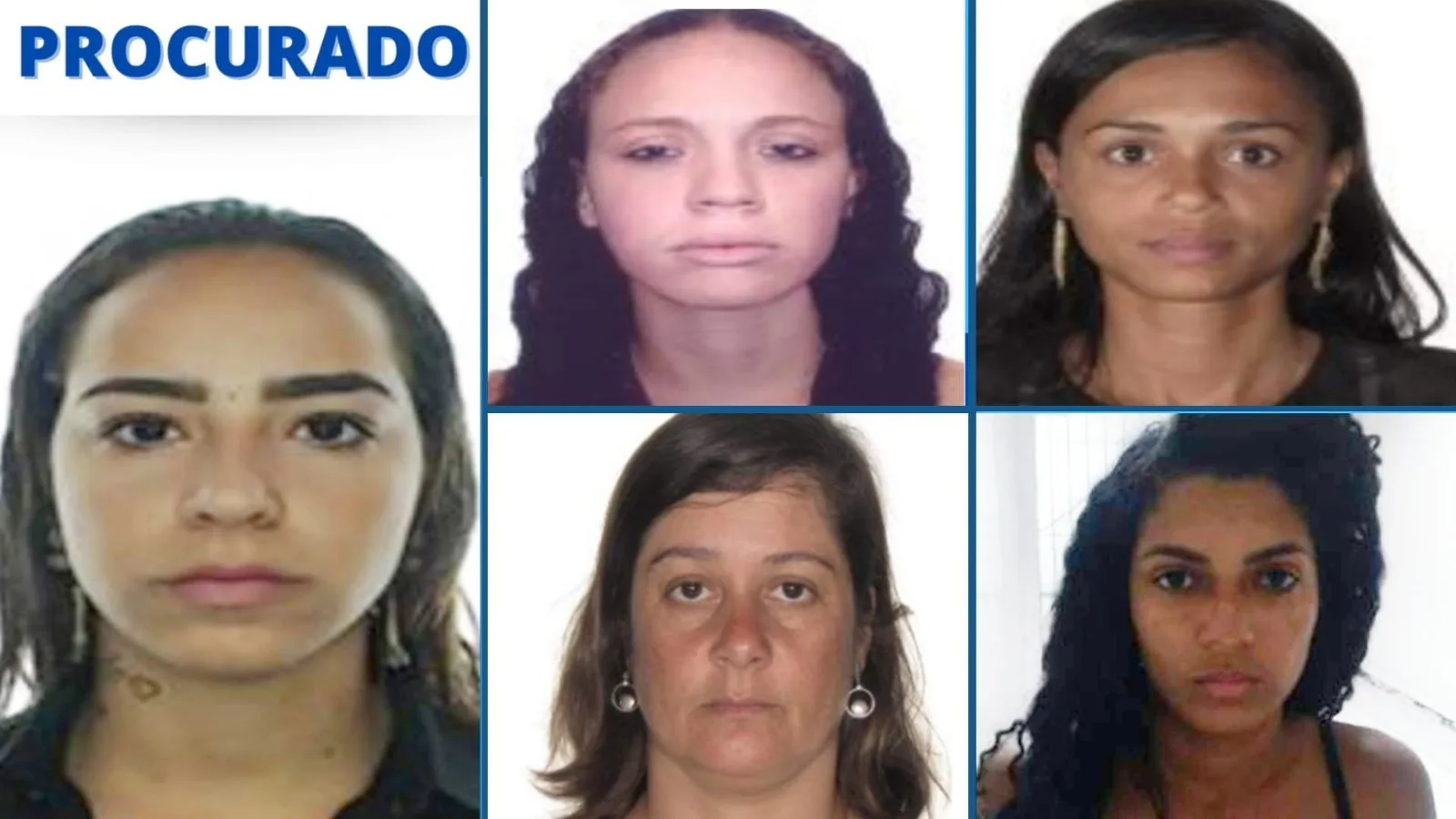 Saiba quem são as 5 mulheres procuradas por tráfico de drogas e homicídios no ES