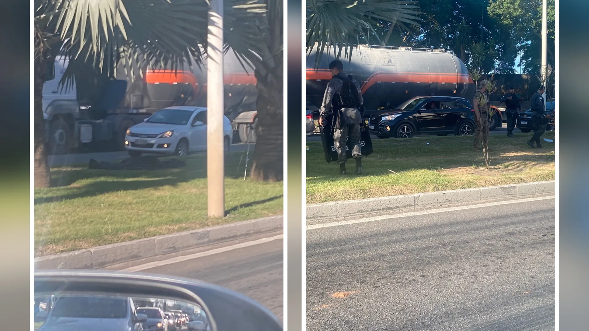 VÍDEO | Avenida Eldes Scherrer é interditada para detonação de granada, na Serra