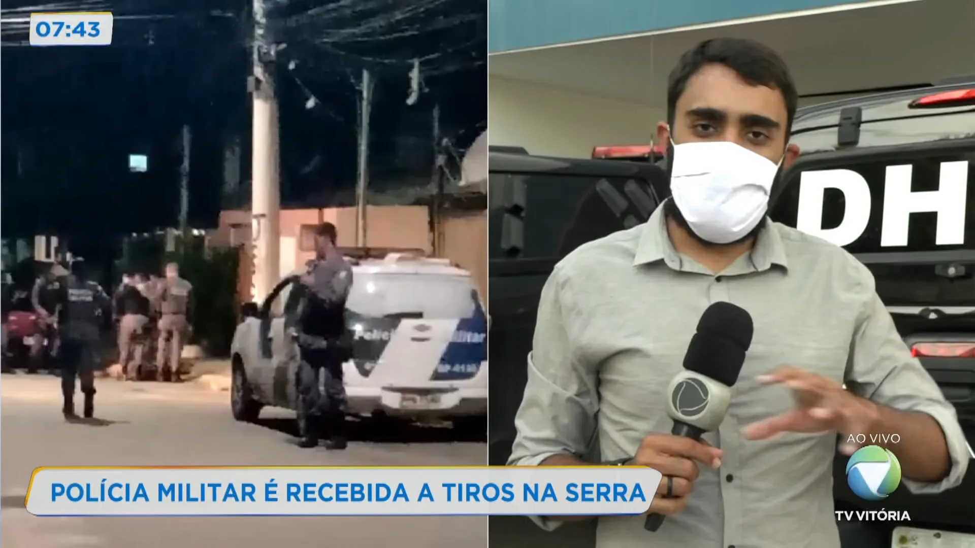 Polícia militar é recebida a tiros na Serra