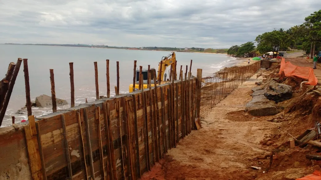 Obras em muro de arrimo de Meaípe devem ficar prontas antes do prazo