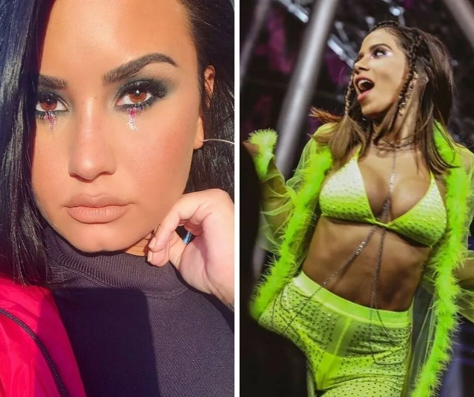 Anitta posta foto sexy e ganha elogio de Demi Lovato: 'ela é perfeita'