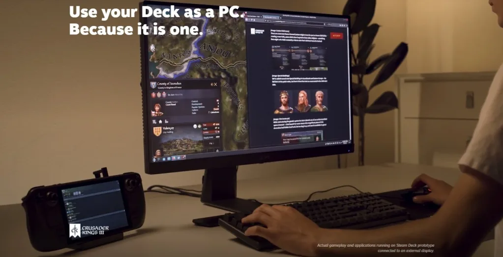 Steam Deck permitirá mudar para o PC durante o jogo