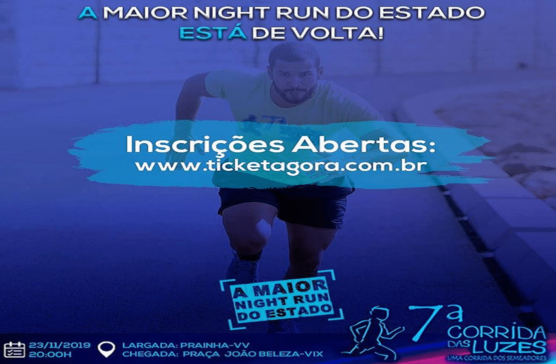 Corrida das Luzes: inscrições abertas para maior night run do Estado