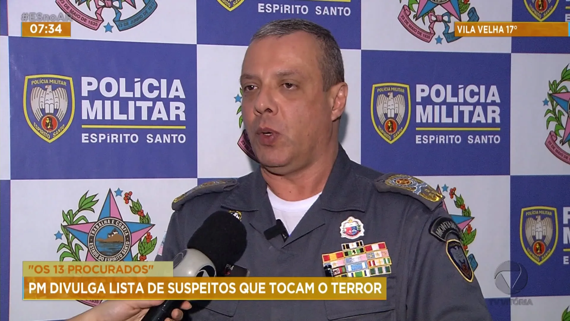 PM divulga lista de suspeitos que tocam o terror