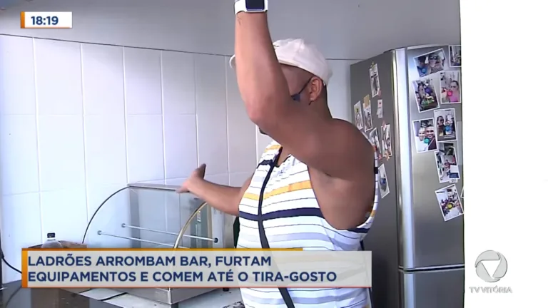 Ladrões arrombam bar, levam equipamentos e comem o tira-gosto