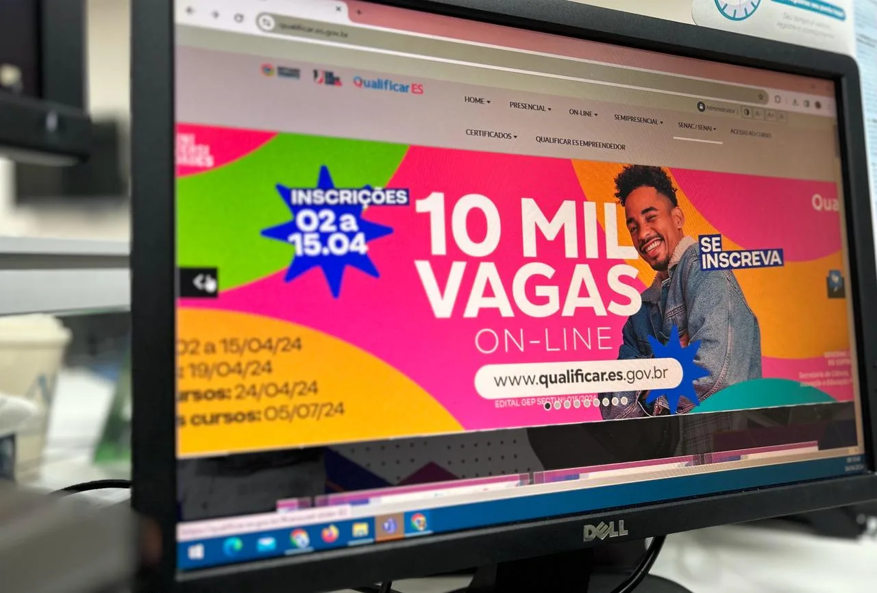 Online e gratuito: 10 mil vagas abertas em cursos de qualificação profissional no ES