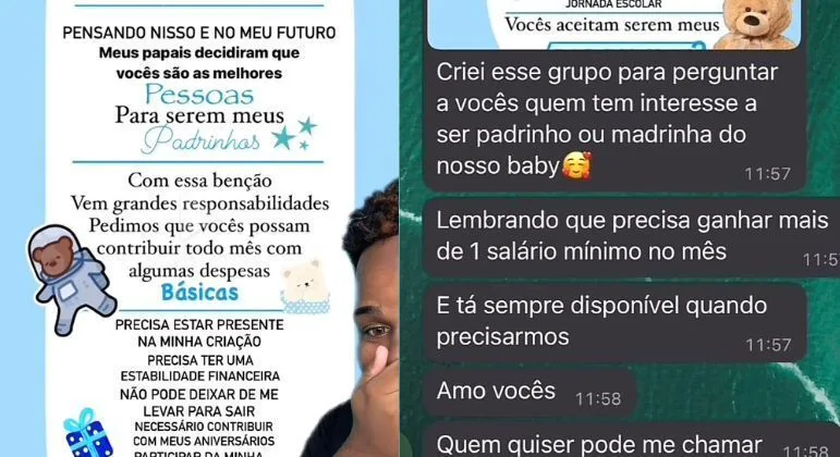 "Convite de grego": casal faz lista de exigências para padrinhos de filho e vira piada na web