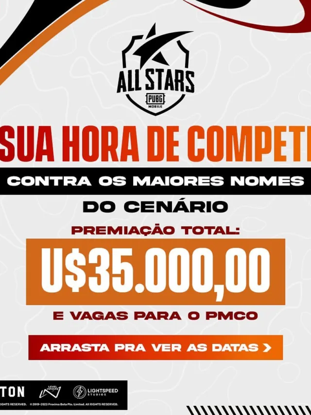 Este sábado tem PUBG MOBILE All STARS! Confira os detalhes aqui.