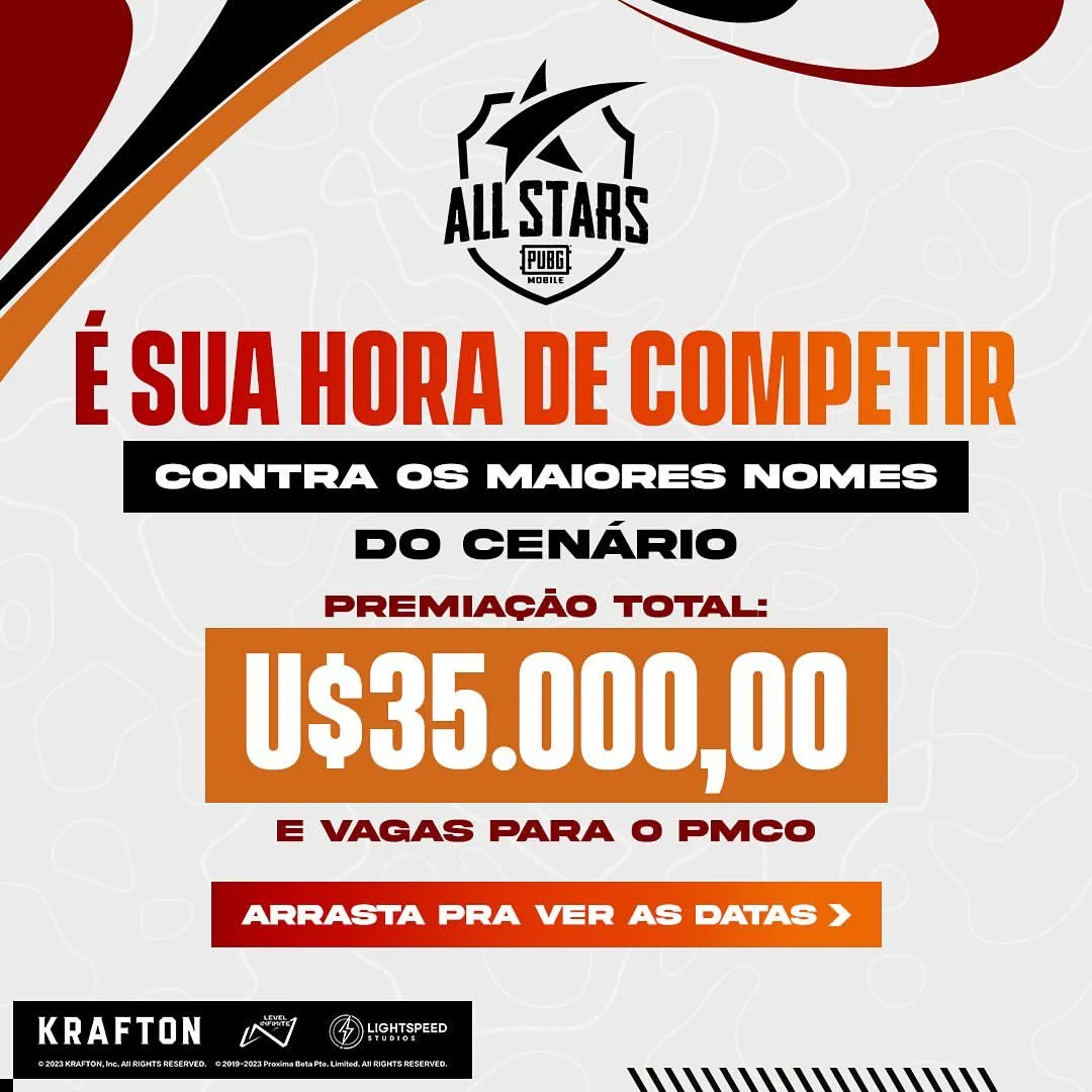 Este sábado tem PUBG MOBILE All STARS! Confira os detalhes aqui.