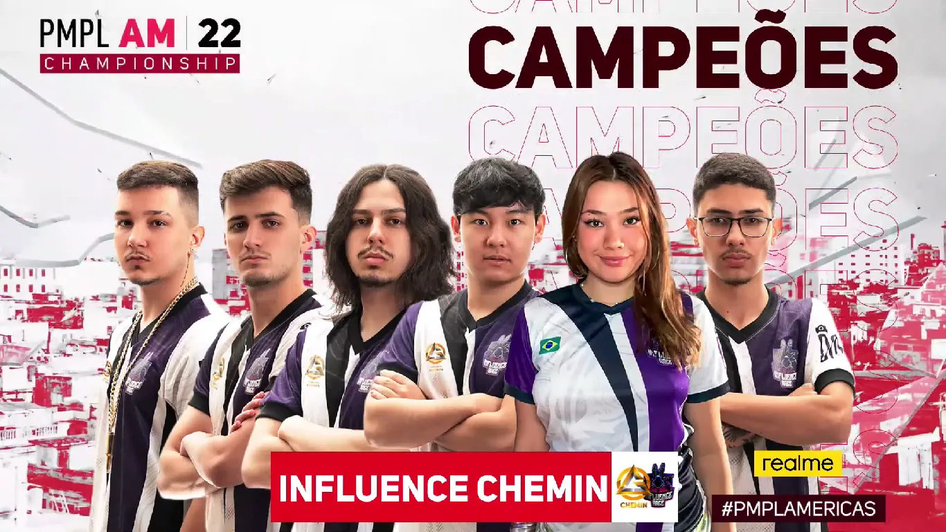 Influence Chemin é bicampeã da PUBG MOBILE Pro League Américas 2022