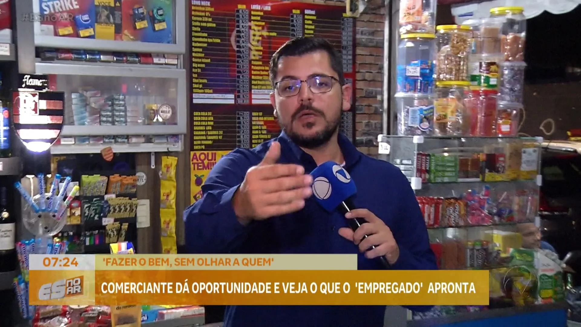 Comerciante dá oportunidade e veja o que o "emprego" apronta