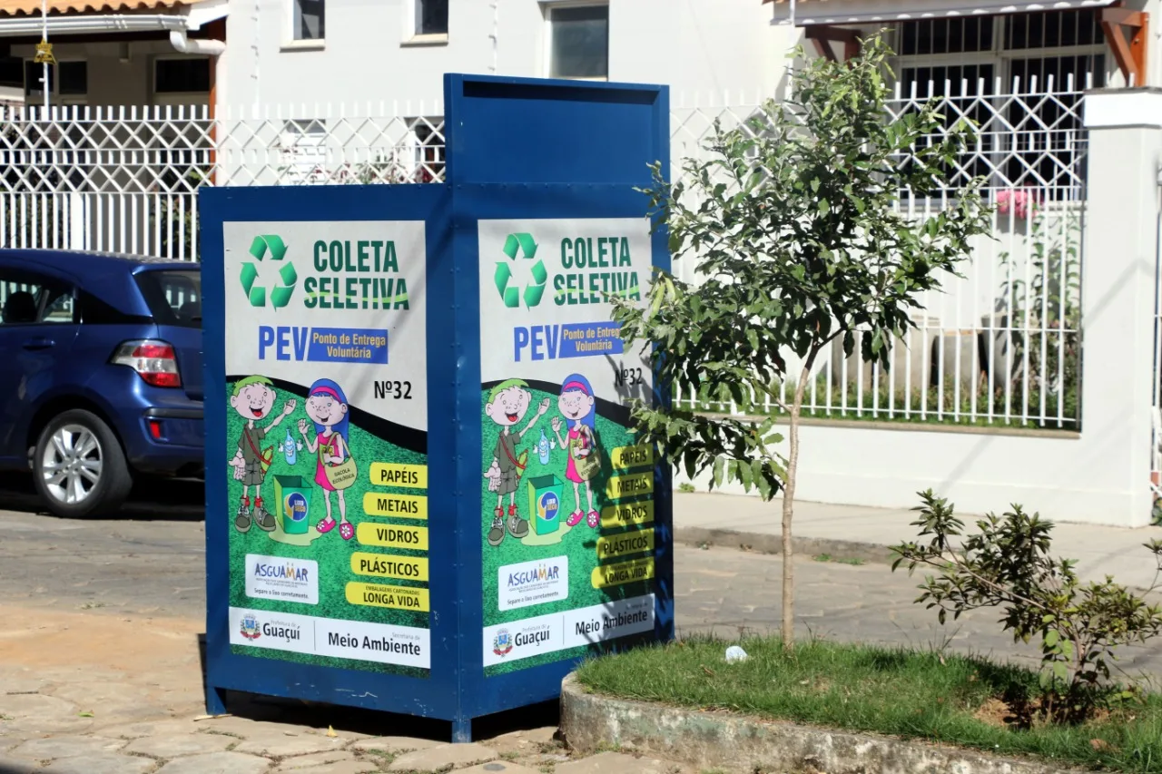 Novos pontos de entrega são instalados para incentivar coleta seletiva em Guaçuí