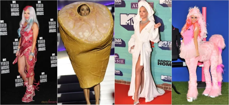 Carol Falcão | Roupa feita de carne, em formato de presunto, roupão de 'gala' e pônei: veja looks bizarros das famosas que viralizaram