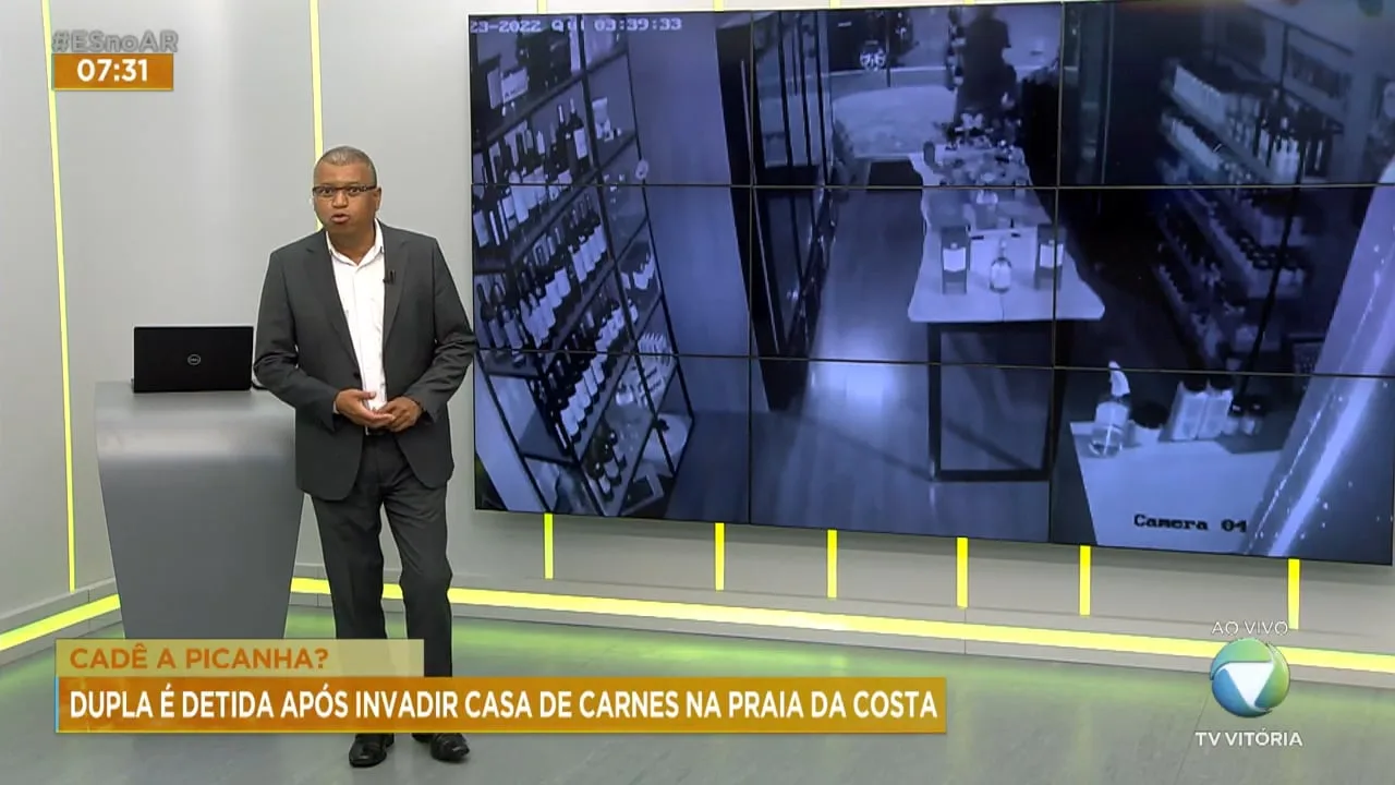 Dupla é detida após invadir casa de carnes