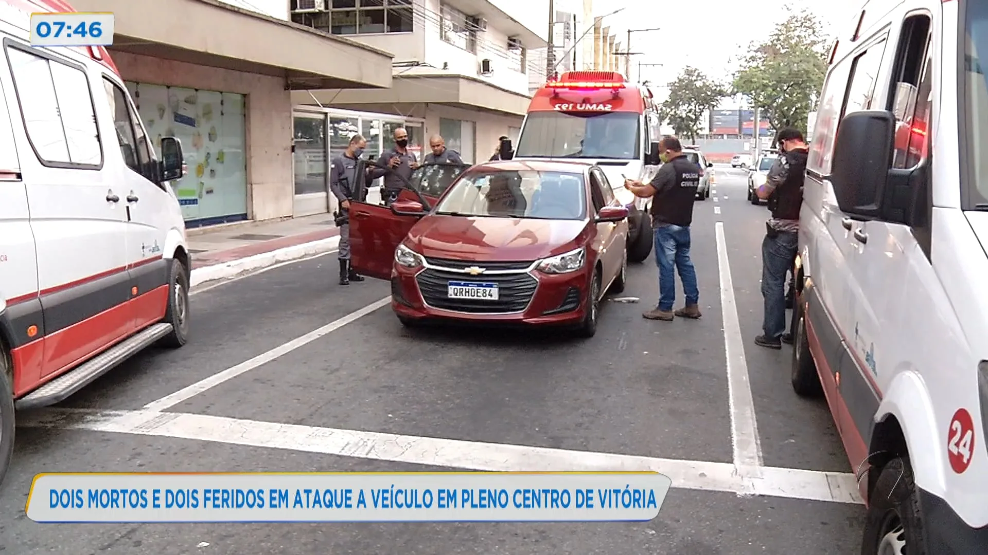 Dois mortos e dois feridos em ataque a veículo no Centro de Vitória