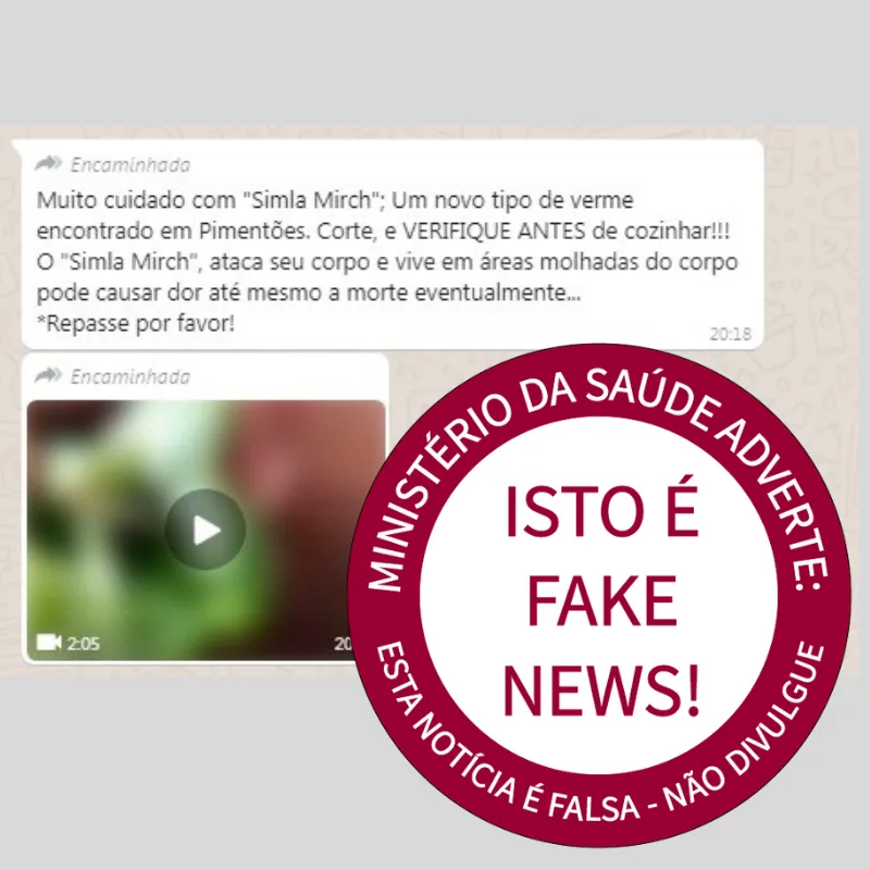 Saúde alerta que informação sobre novo verme encontrado em pimentão é falsa