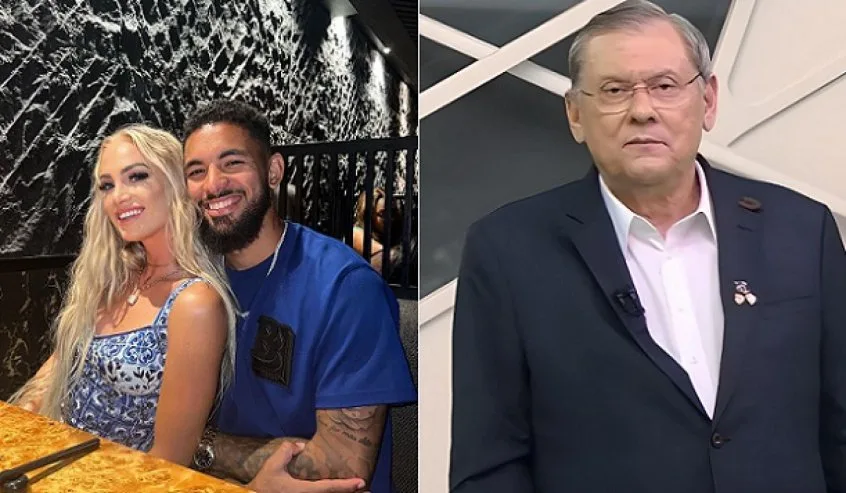 Douglas Luiz rebate Milton Neves por post polêmico com sua namorada