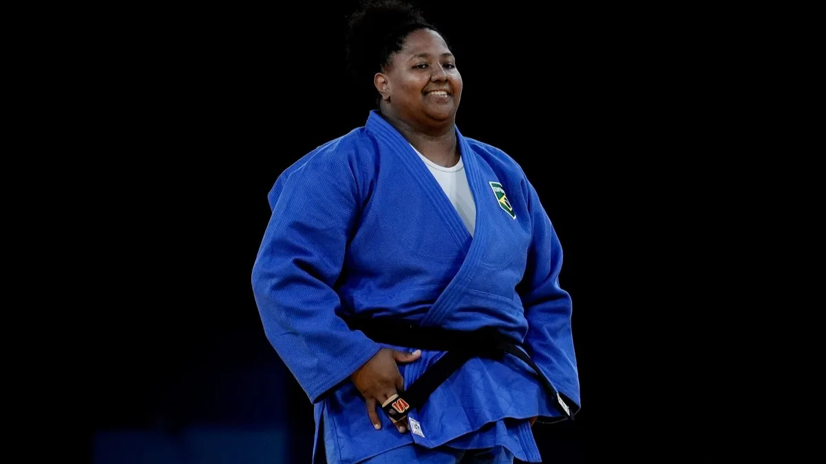 2024.08.02 – Jogos Olímpicos Paris 2024 – Judô feminino – Beatriz Souza (kimono azul) enfrenta Kim Ha-yun, atleta da Coréia do Sul, nas quartas de final. – Foto: Alexandre Loureiro/COB